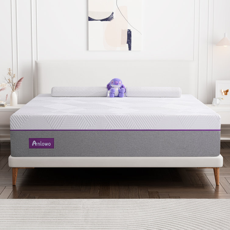 King size mattress in deals a box purple